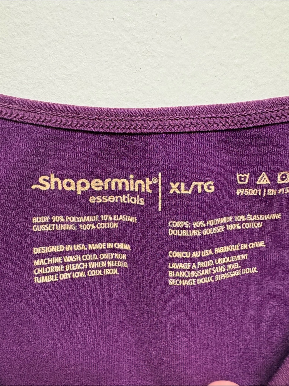 💜 Shapermint Essentials Purple Shaping Bodysuit XL 💜 - Picture 4 of 5